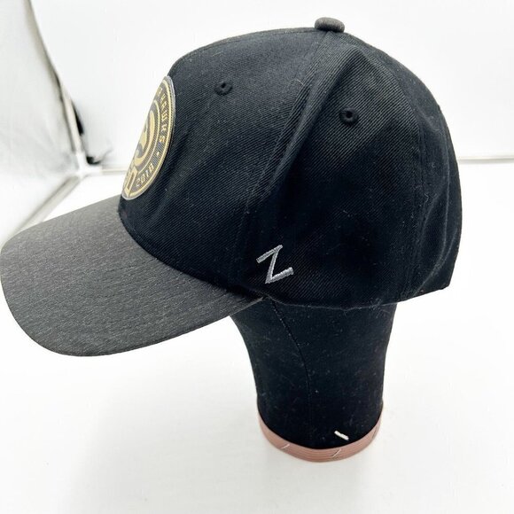 NBA Atlanta Hawks Zephyr Black/Gold Cap Hat Arena Exclusive Snapback 3D Logo - Picture 3 of 8